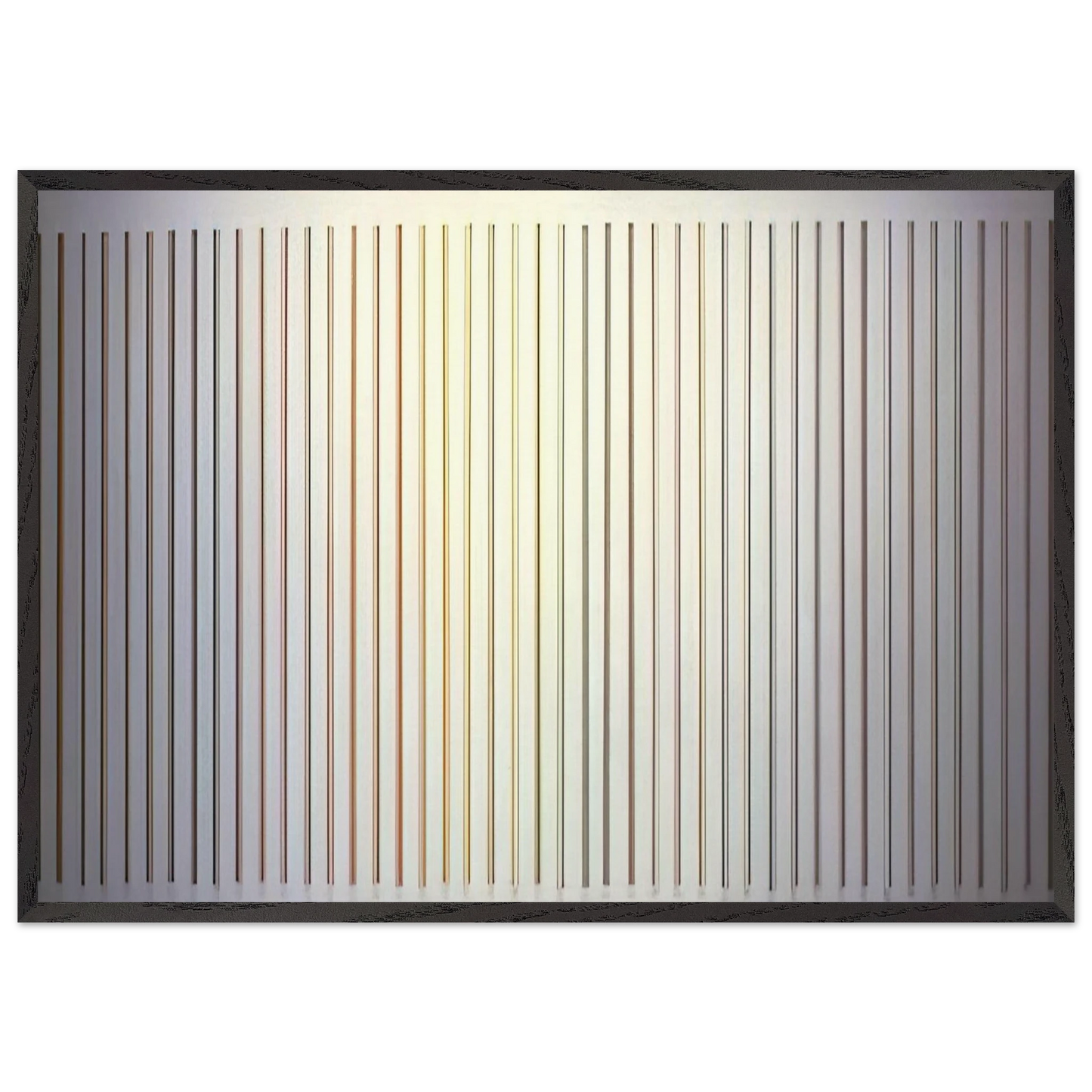 Color Needles - 1984 - Gene Davis 70x100 cm / 28x40 inches Framed Art Print – Black Wooden Frame
