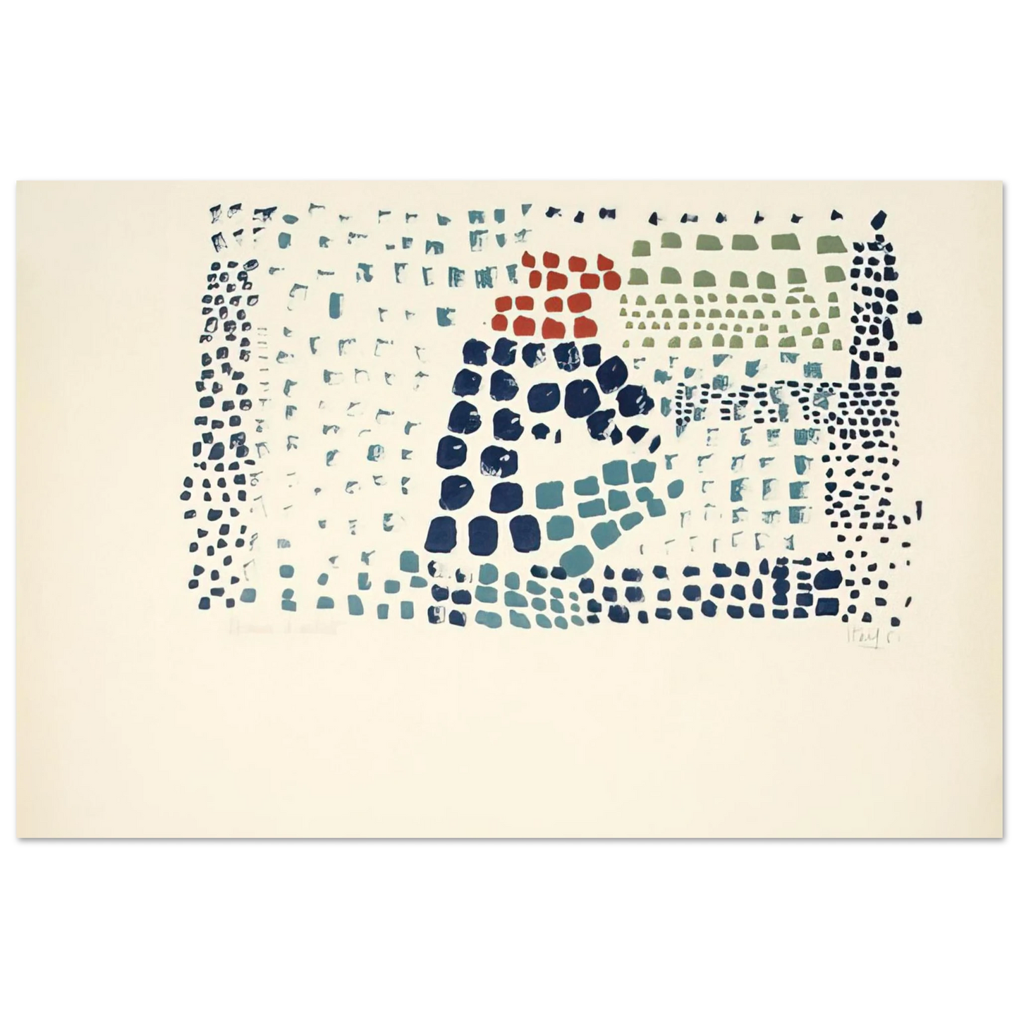 Nicolas de Stael - Study in Colour No. 1 Woimant Staël 93 - Art Informel Fine Art Poster