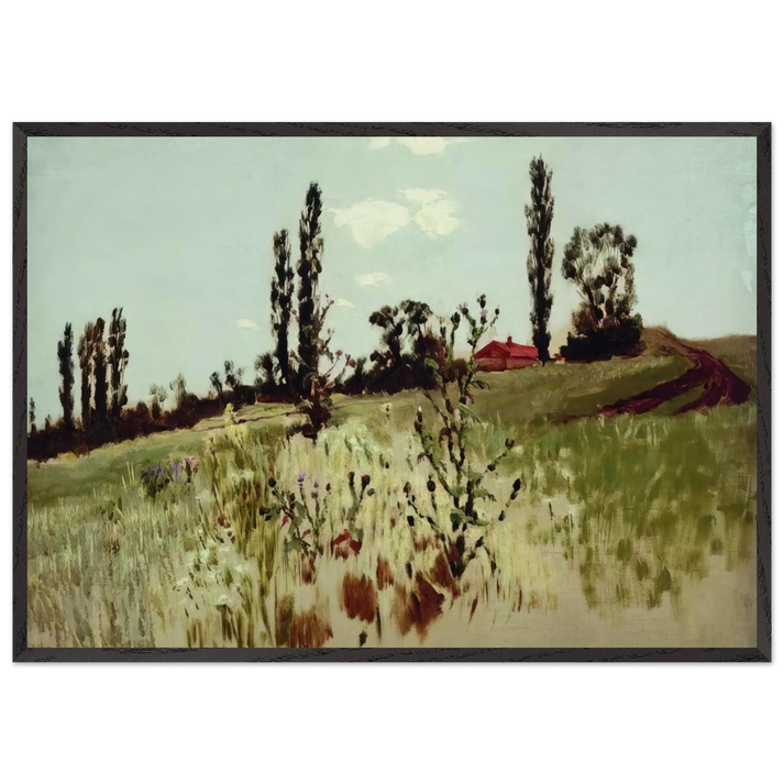 Poplar trees - Arkhyp Kuindzhi 70x100 cm / 28x40 inches Framed Art Print – Black Wooden Frame