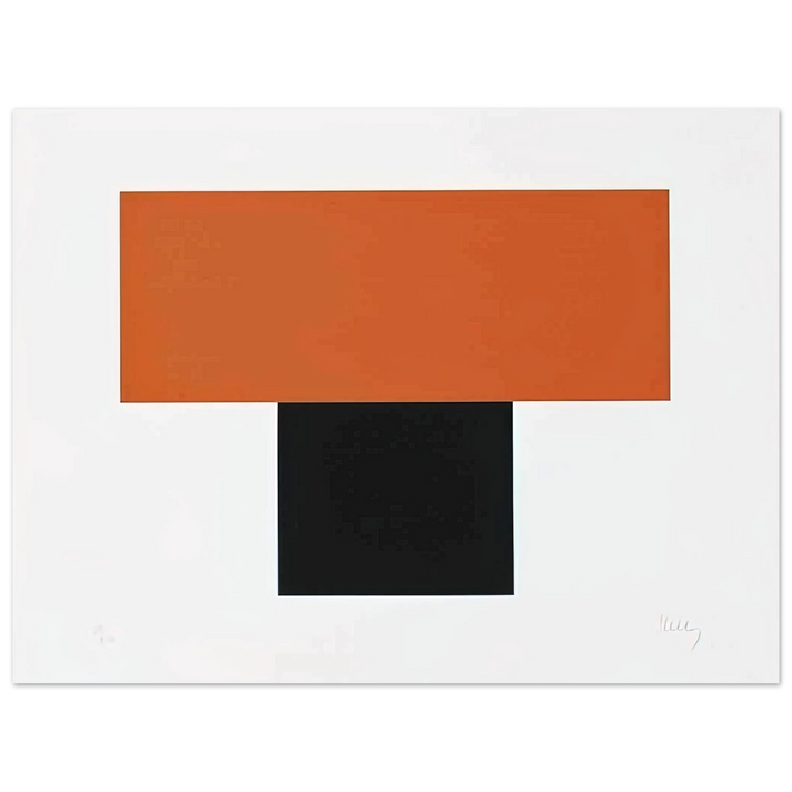 Ellsworth Kelly - Red-Orange over Black 75x100 cm / 30x40inches Fine Art Poster