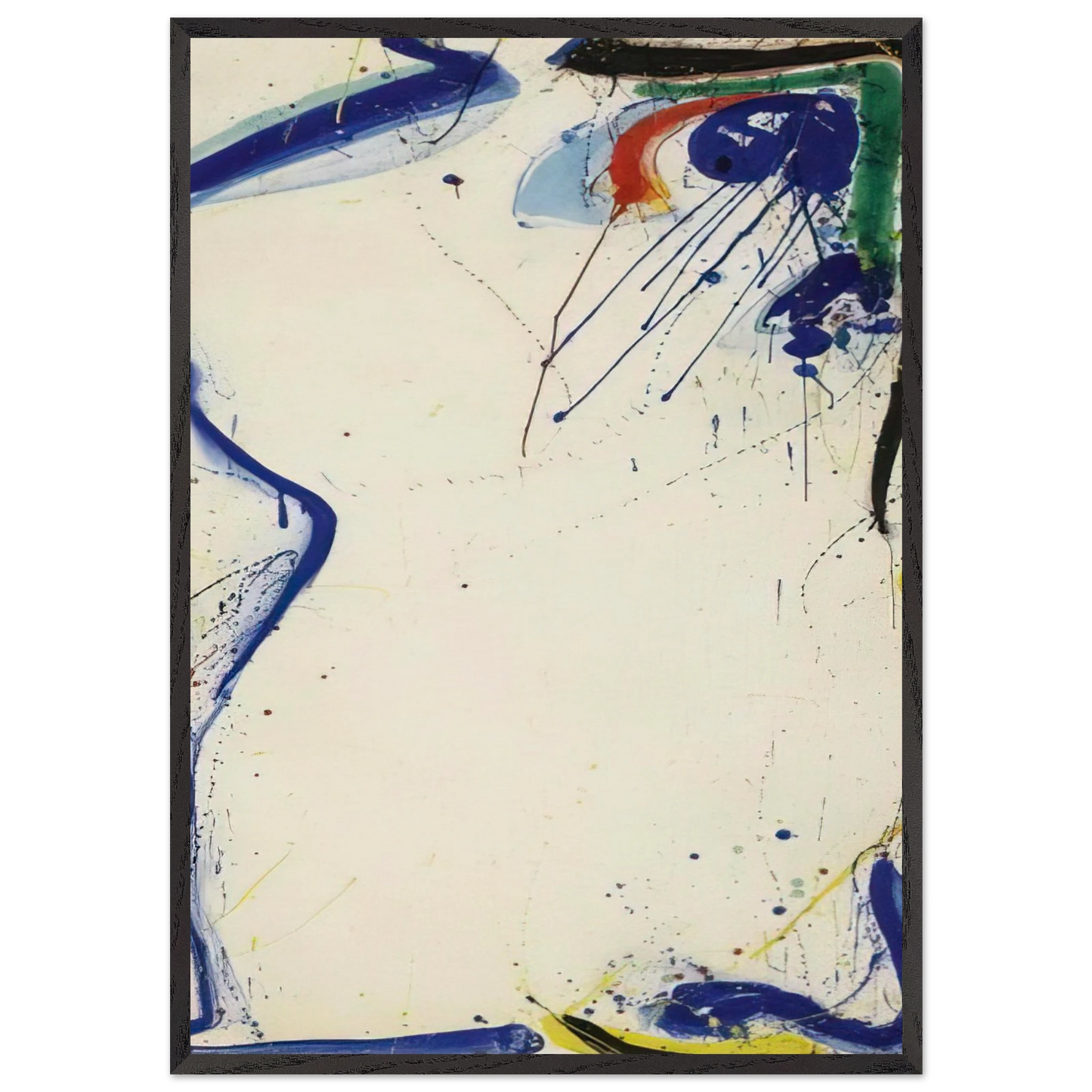 Eye of Zengai - Sam Francis 70x100 cm / 28x40 inches Framed Art Print – Black Wooden Frame