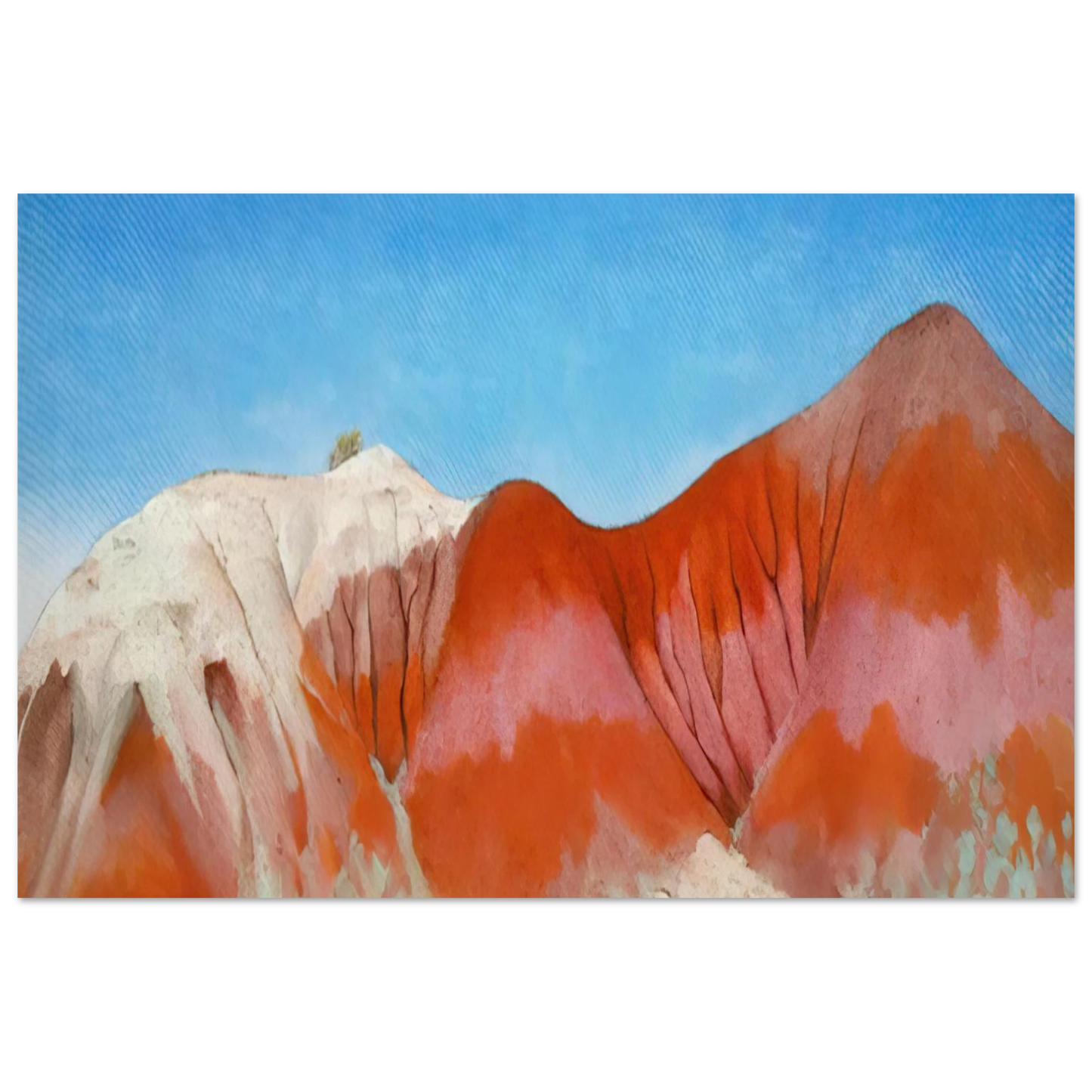 Georgia O'Keeffe - Series near abiquiu, New Mexico - Hills to the left Fine Art Poster