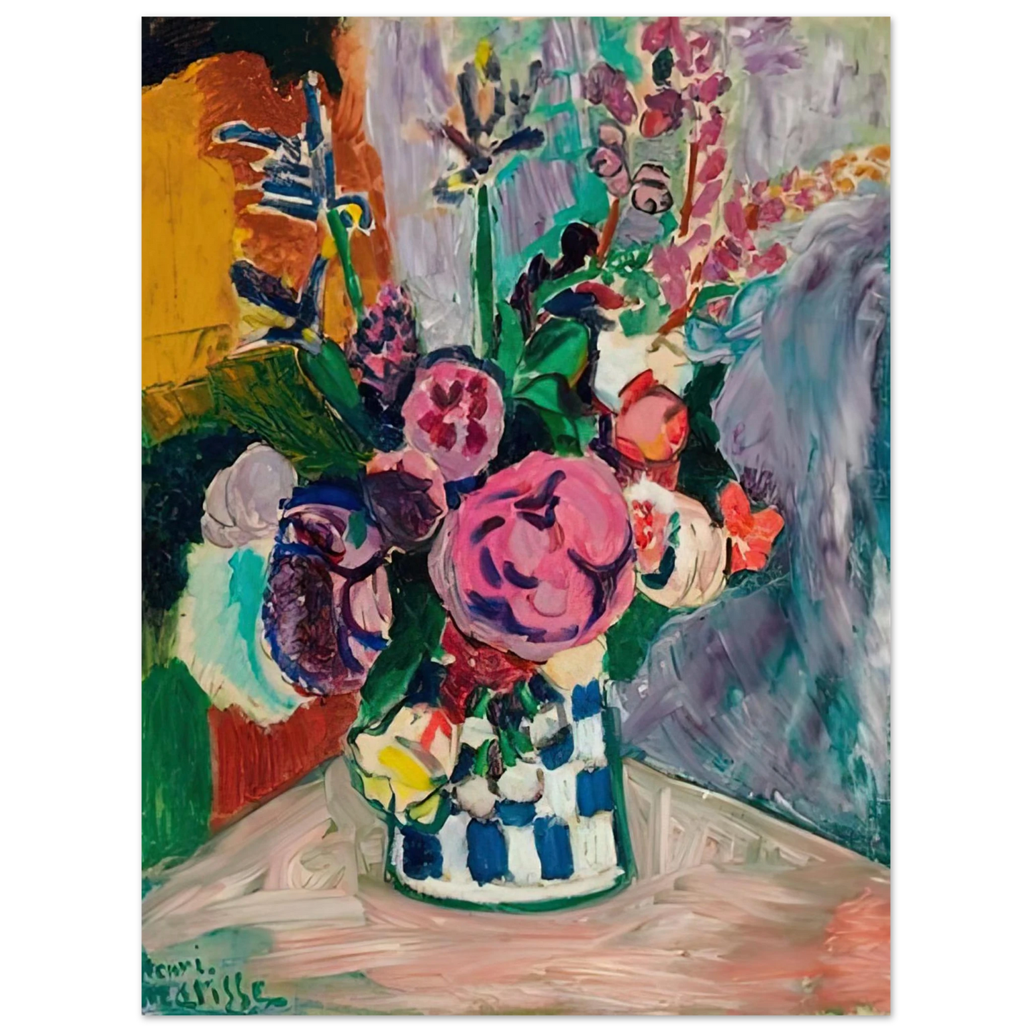 Henri Matisse - LES PIVOINES 1907 75x100 cm / 30x40inches Fine Art Poster