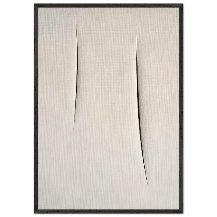 Concept Spatiale - 1959 - Lucio Fontana 70x100 cm / 28x40 inches Framed Art Print – Black Wooden Frame