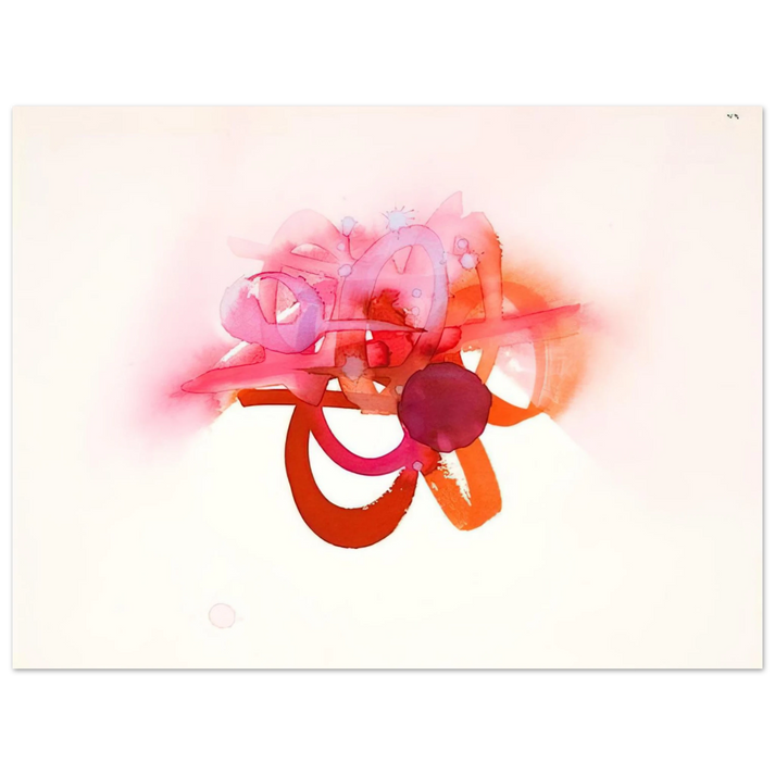 Luis Feito - UNTITLED RED ORANGE AND PINK 75x100 cm / 30x40inches Fine Art Poster