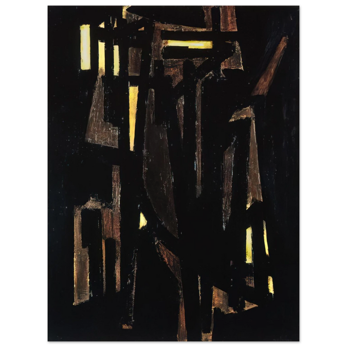 Pierre Soulages - Peinture 146 x 114 cm, 1950 - 1950 75x100 cm / 30x40inches Fine Art Poster