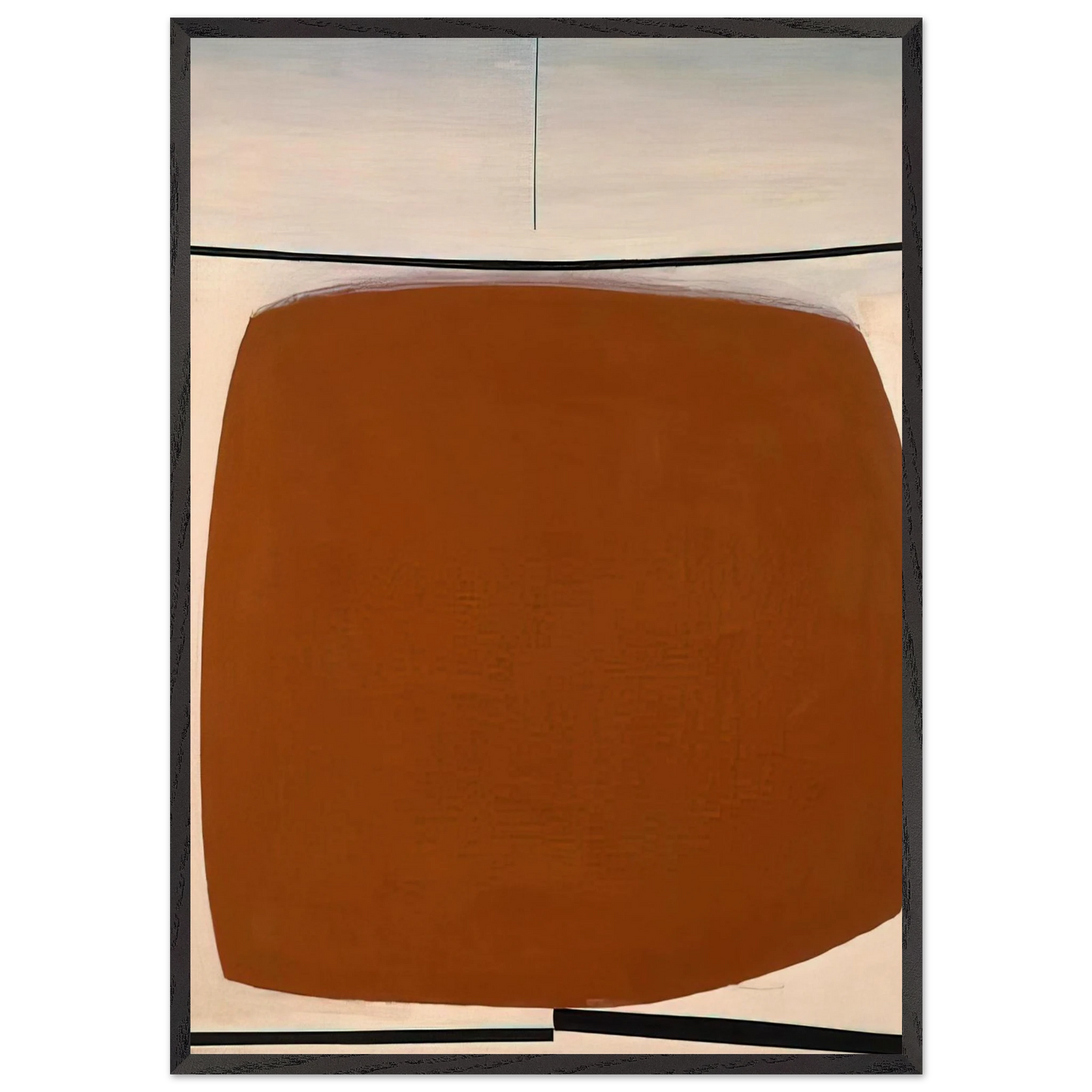 Yellow Abstract - 1961 - Victor Pasmore 70x100 cm / 28x40 inches Framed Art Print – Black Wooden Frame