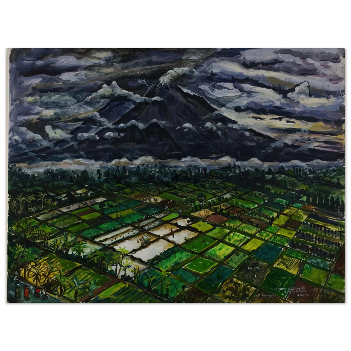 Ivan Albright - MT SEMERU JADKA KURA JAVA 1969 75x100 cm / 30x40inches Fine Art Poster