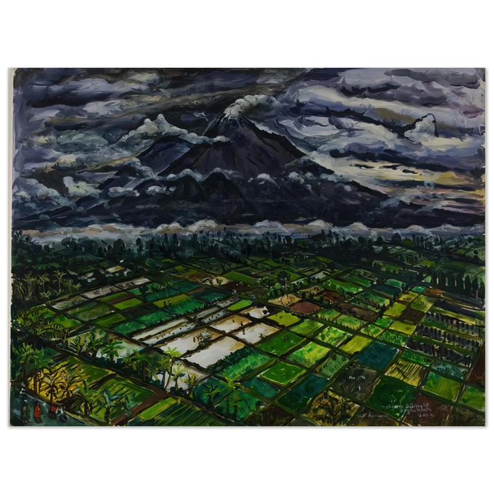 Ivan Albright - MT SEMERU JADKA KURA JAVA 1969 75x100 cm / 30x40inches Fine Art Poster