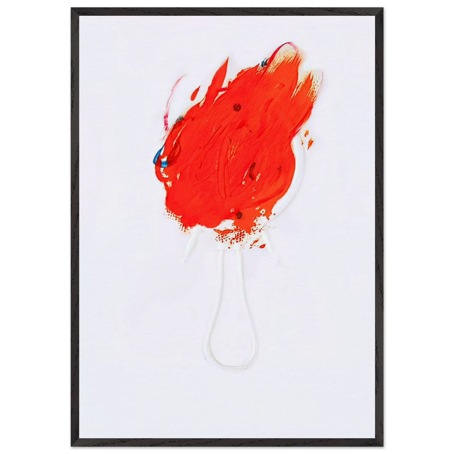UNTITLED FLAME AND MIRROR 1967 - Antoni Tapies 70x100 cm / 28x40 inches Framed Art Print – Black Wooden Frame