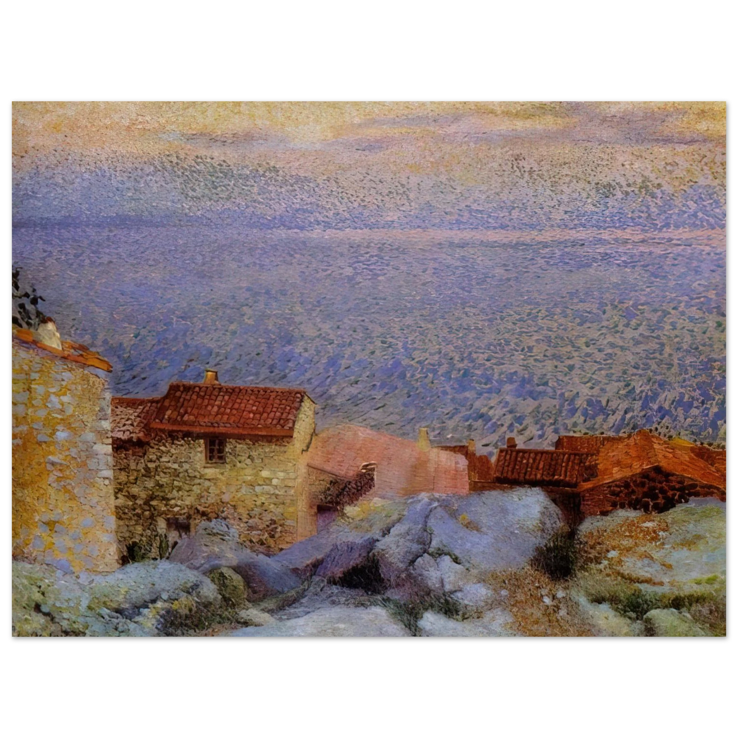 Henri-Edmond Cross - Coastal Landscape 75x100 cm / 30x40inches Fine Art Poster