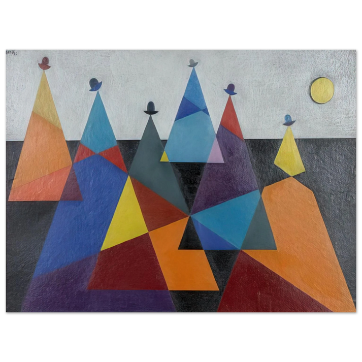 Omar Rayo - Untitled Mountains - 1955 75x100 cm / 30x40inches Fine Art Poster