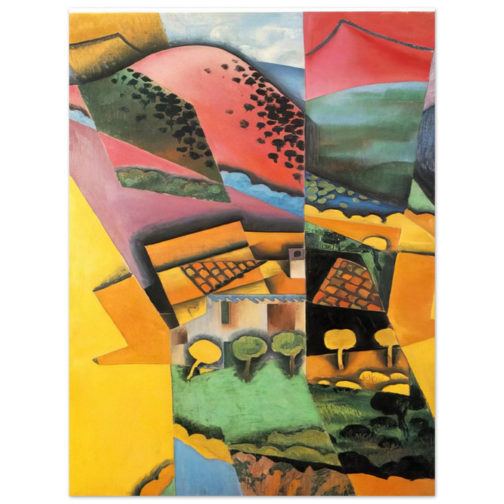 Juan Gris - LANDSCAPE AT CERET 1913 75x100 cm / 30x40inches Fine Art Poster