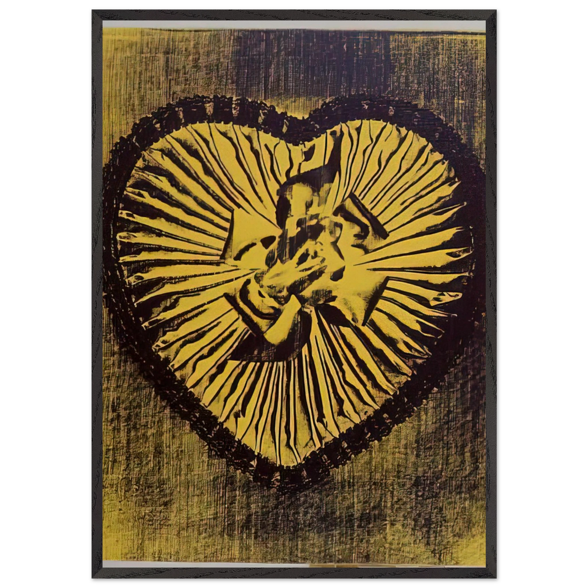 Yellow Candy Box - Andy Warhol 70x100 cm / 28x40 inches Framed Art Print – Black Wooden Frame