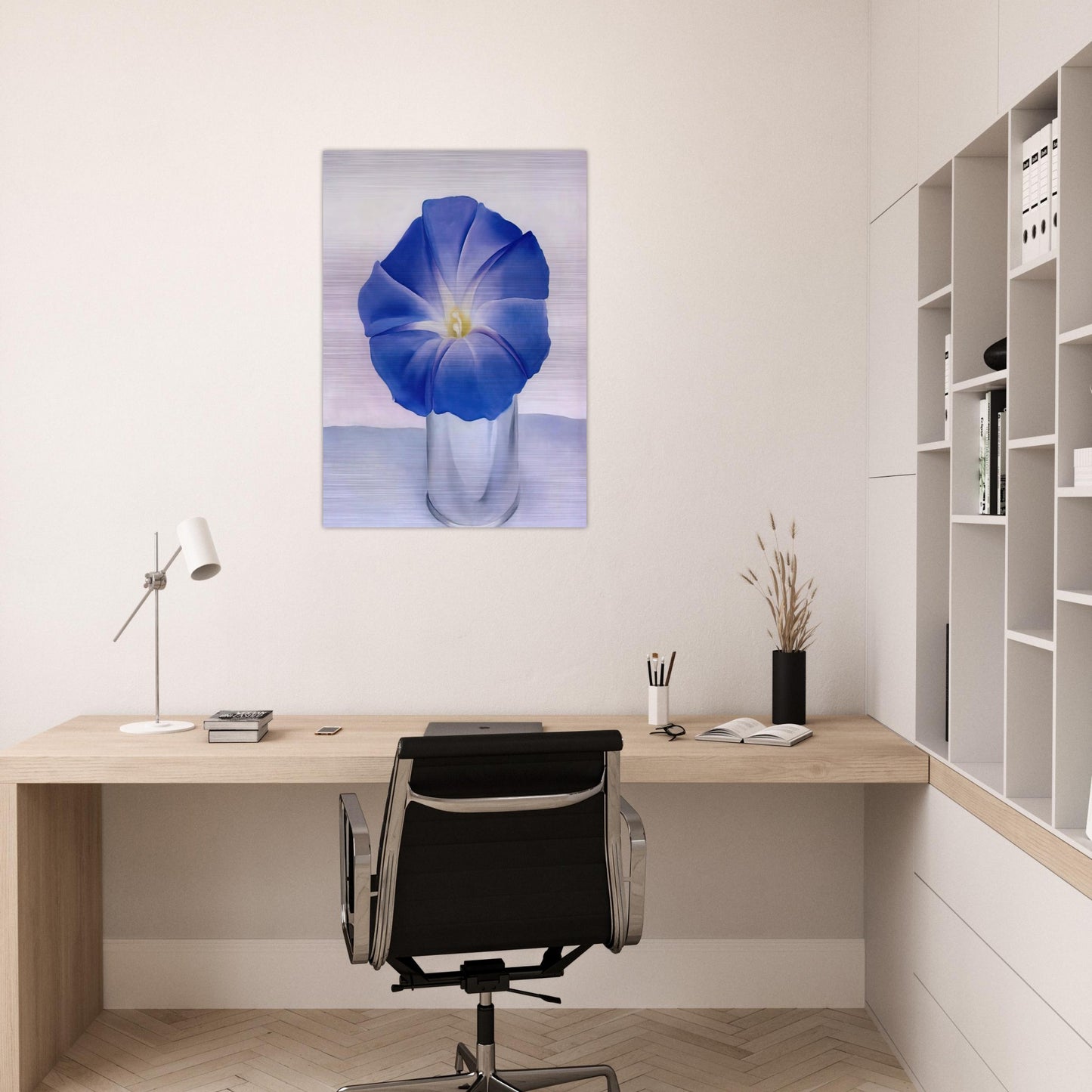 Blue Morning Glory - Georgia O'Keeffe Brushed Aluminum Print - 70x100 cm / 28x40 inches | Georgia O'Keeffe Aluminum Print | Georgia O'Keeffe Prints