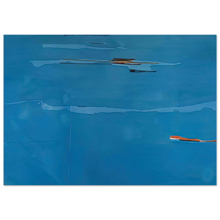 Helen Frankenthaler - Ocean Drive West #1, 1974- Wall Art - 21x29.7 cm / 8x12" - Premium Wooden Framed Poster With Fine Art Paper-canvas - White frame