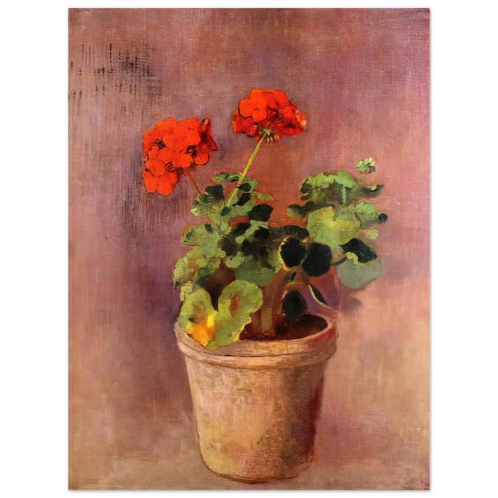 Odilon Redon - THE POT OF GERANIUMS 75x100 cm / 30x40inches Fine Art Poster