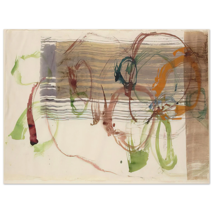 John Cage - New River Watercolor, Series I, No. 3 - 1988 75x100 cm / 30x40inches Fine Art Poster