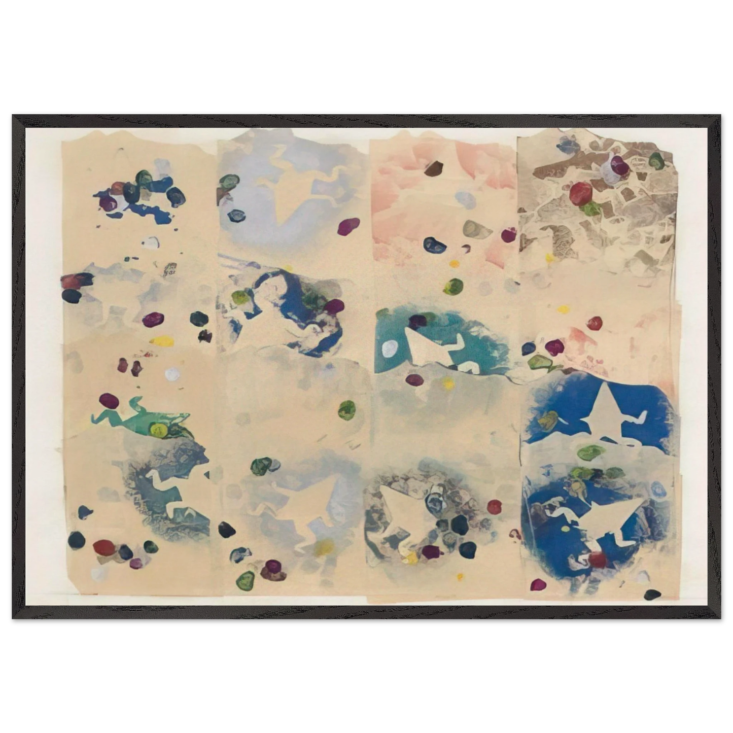 RANE E SPECCHI 1980 - Alighiero Boetti 70x100 cm / 28x40 inches Framed Art Print – Black Wooden Frame