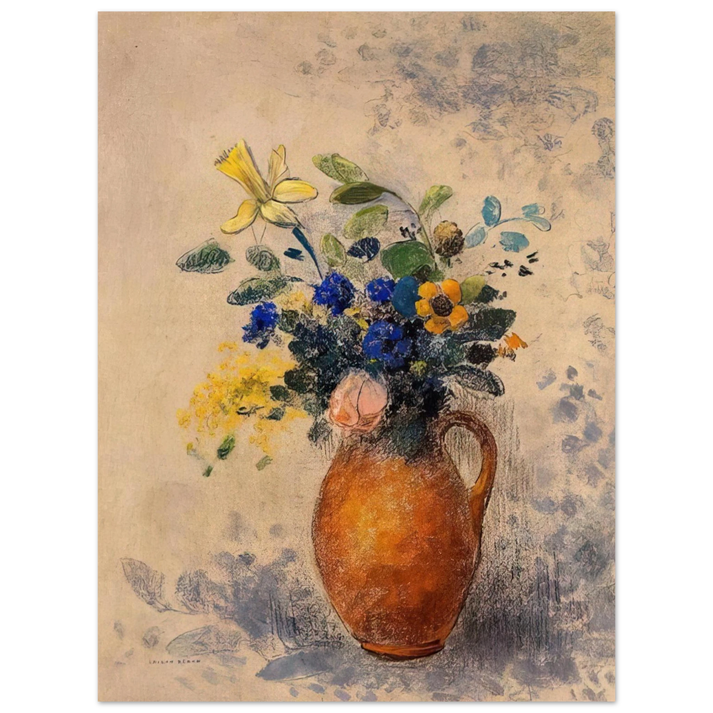 Odilon Redon - VASE OF FLOWERS 1908 75x100 cm / 30x40inches Fine Art Poster