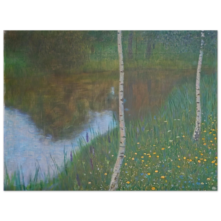 Gustav Klimt - LAKESIDE WITH BIRCH TREES 1901 75x100 cm / 30x40inches Fine Art Poster