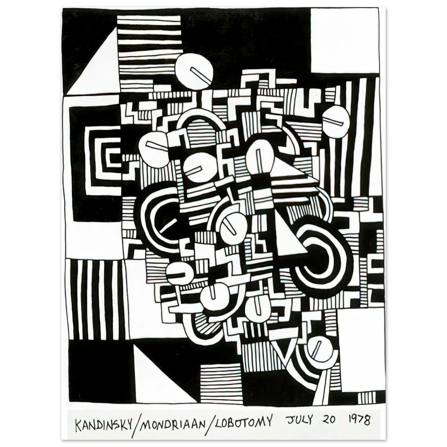 Keith Haring - UNTITLED 1978 75x100 cm / 30x40inches Fine Art Poster | Keith Haring Art For Sale