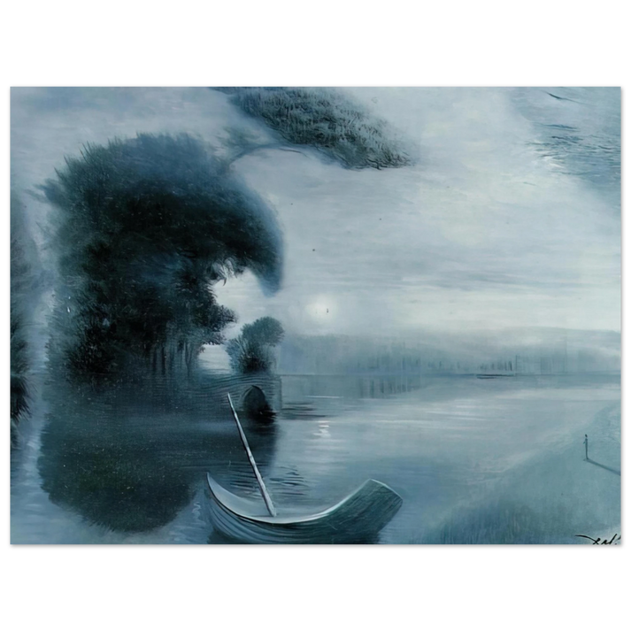 Salvador Dali - METAMORPHOSIS OF HITLER S FACE INTO A MOONLIT LANDSCAPE WITH ACCOMPANIMENT 75x100 cm / 30x40inches Fine Art Poster