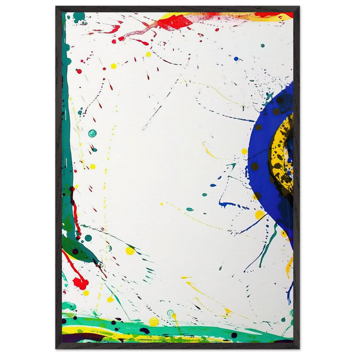 Untitled SF-315 - Sam Francis 70x100 cm / 28x40 inches Framed Art Print – Black Wooden Frame