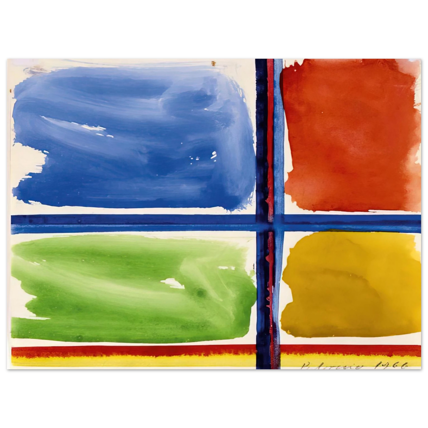 Blinky Palermo - FENSTERKREUZ II 1966 75x100 cm / 30x40inches Fine Art Poster