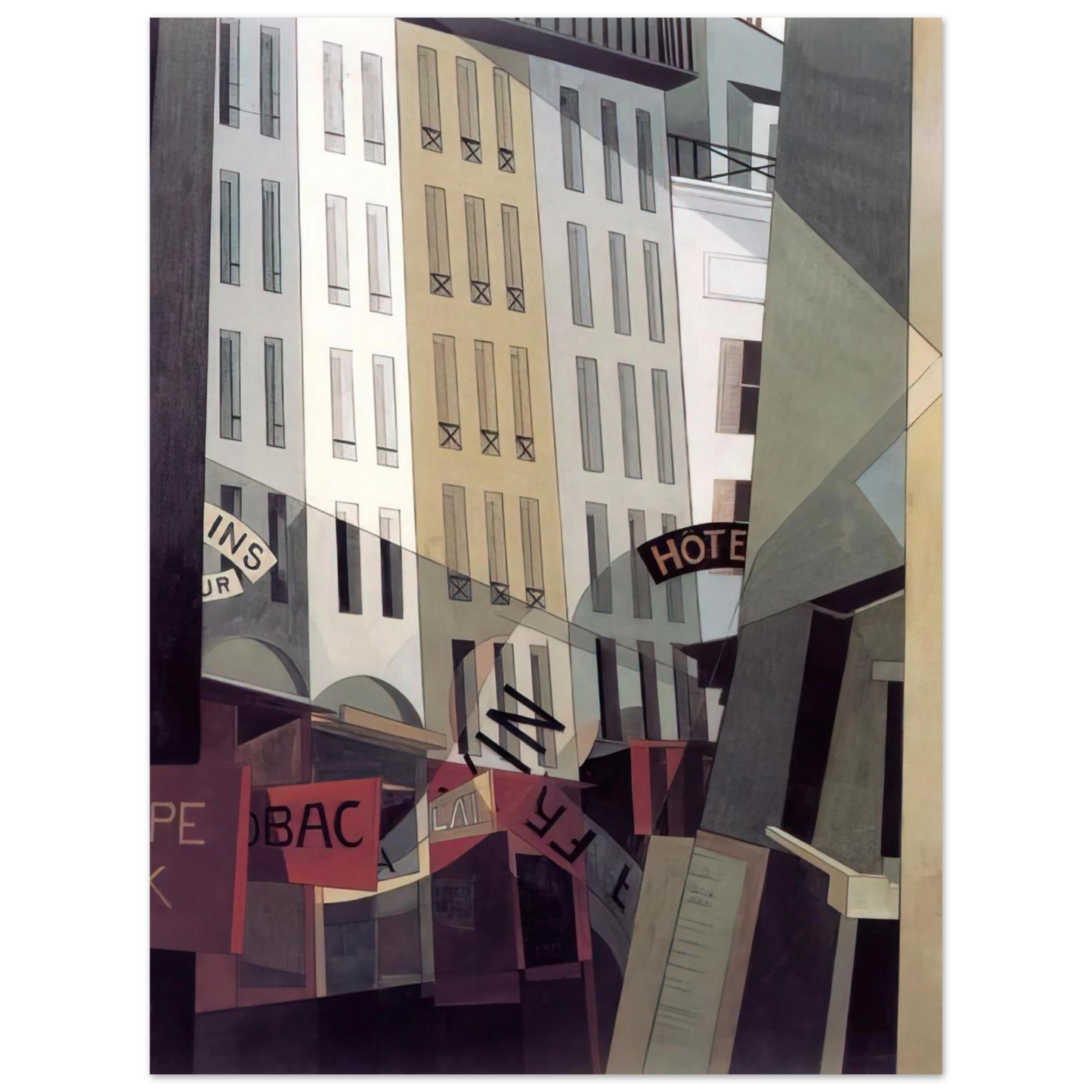 Charles Demuth - Rue du Singe Qui Pêche - 1921 75x100 cm / 30x40inches Fine Art Poster