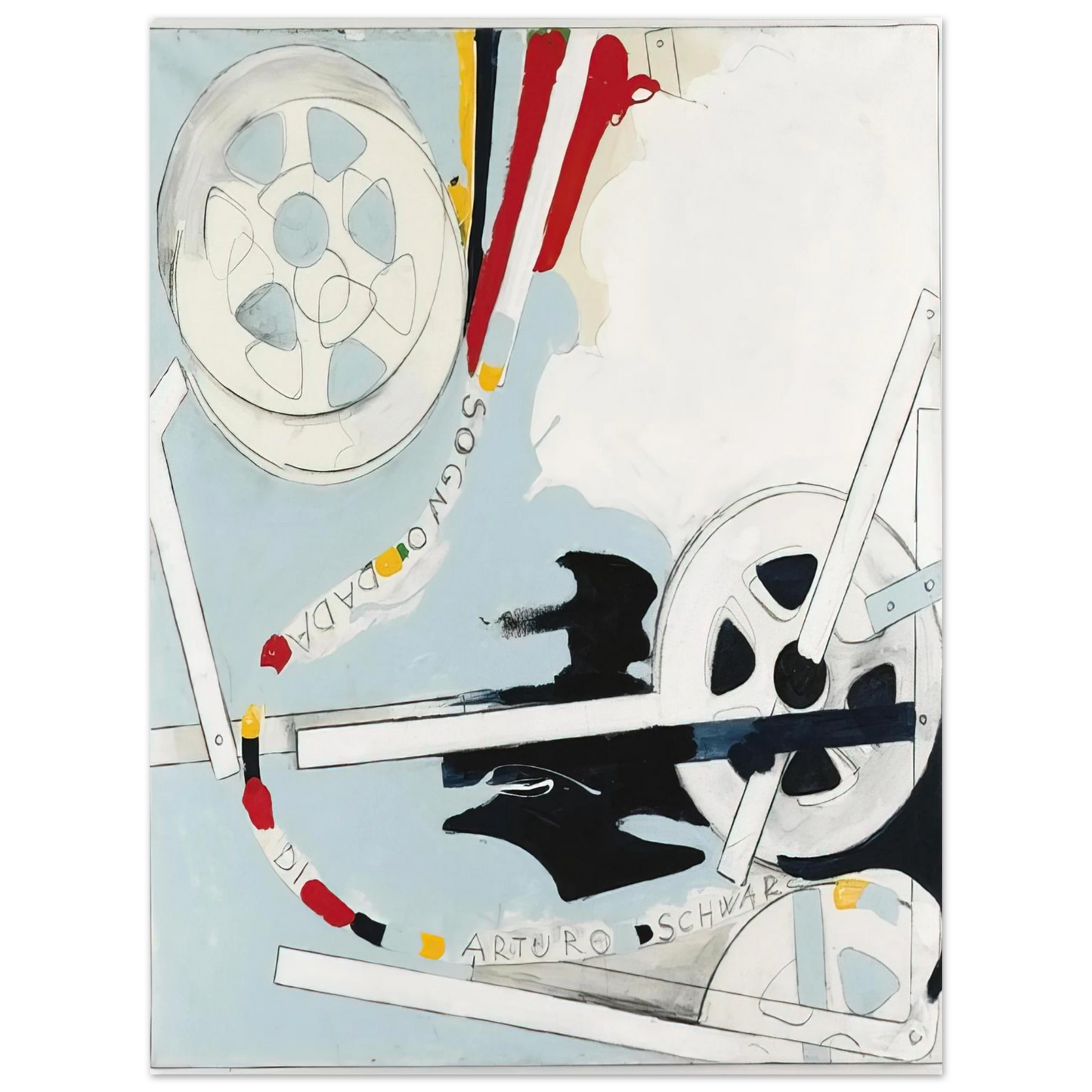 Mario Schifano - Il Sogno Dada di Arturo Schwarz - 1965 75x100 cm / 30x40inches Fine Art Poster