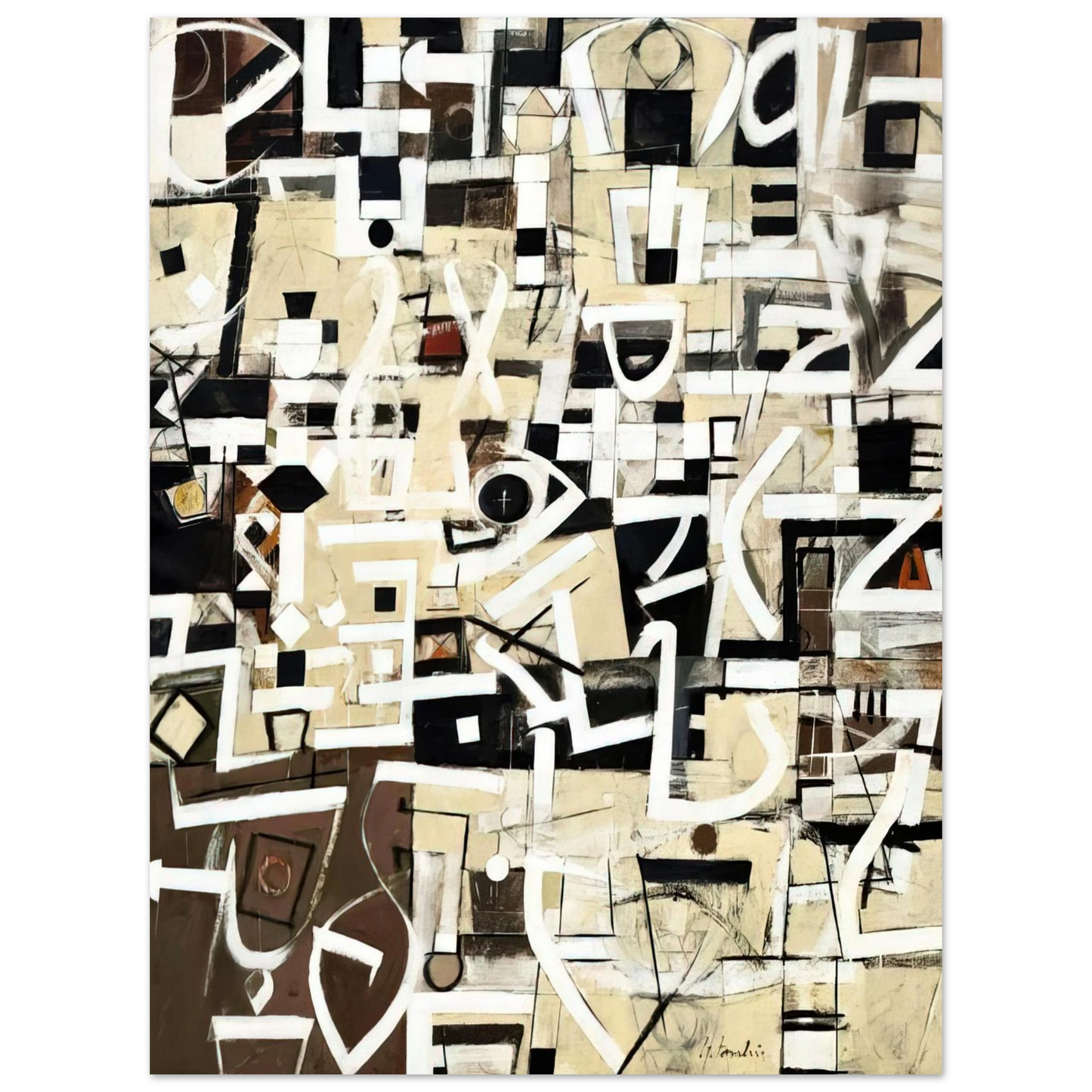 Bradley Walker Tomlin - Number 20 - 1949 75x100 cm / 30x40inches Fine Art Poster