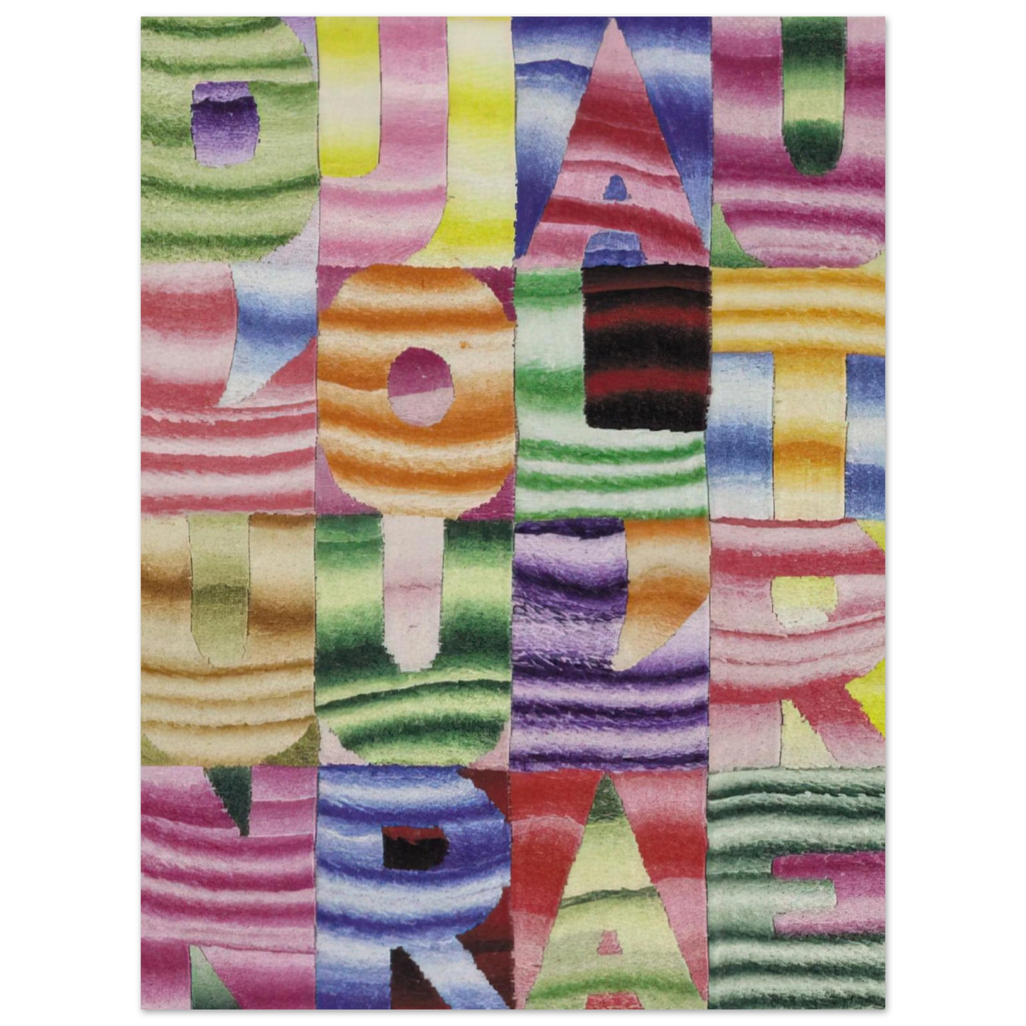 Alighiero Boetti - D UN JOUR A L AUTRE 75x100 cm / 30x40inches Fine Art Poster