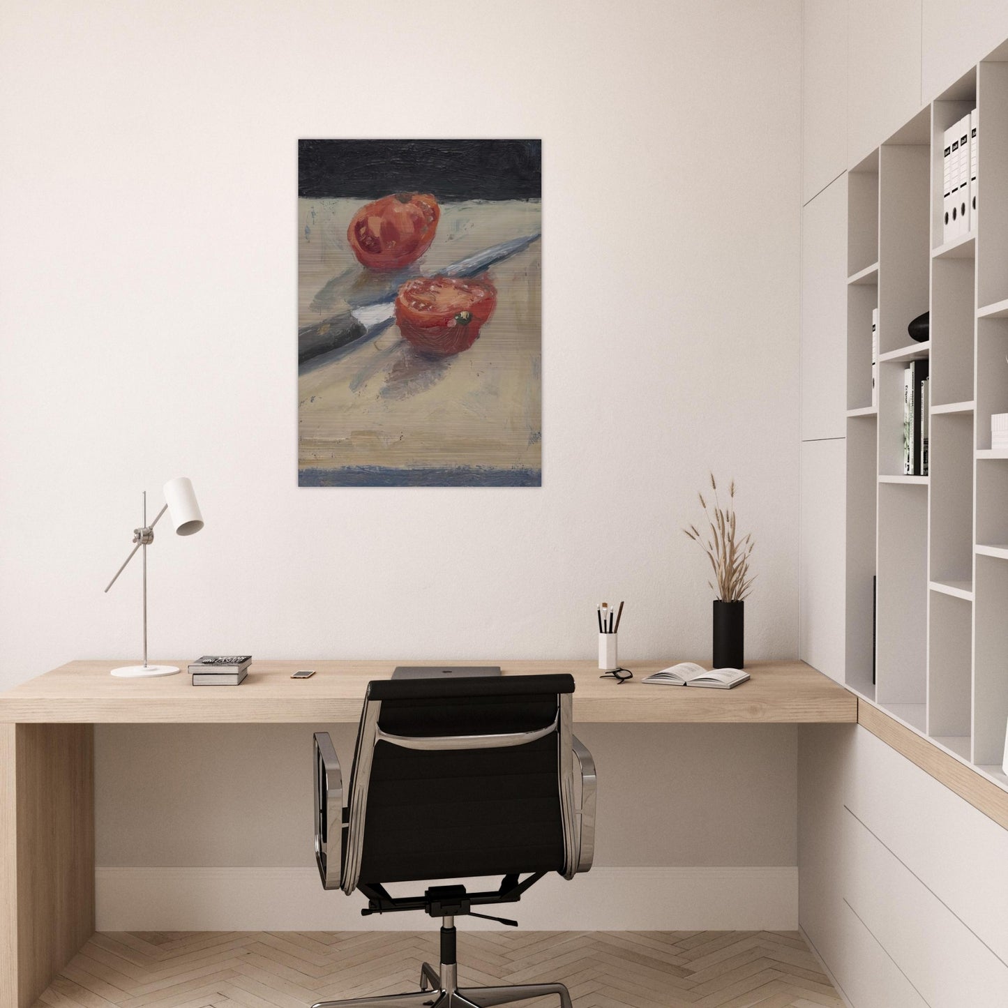Knife Tomato I - Richard Diebenkorn Brushed Aluminum Print - 70x100 cm / 28x40 inches | Richard Diebenkorn Aluminum Print | Richard Diebenkorn Prints