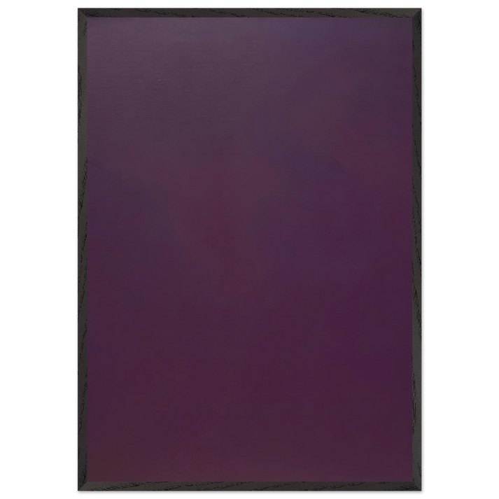 Microchromie 70 ZL violet dEgypte - Fernand Leduc 70x100 cm / 28x40 inches Framed Art Print – Black Wooden Frame