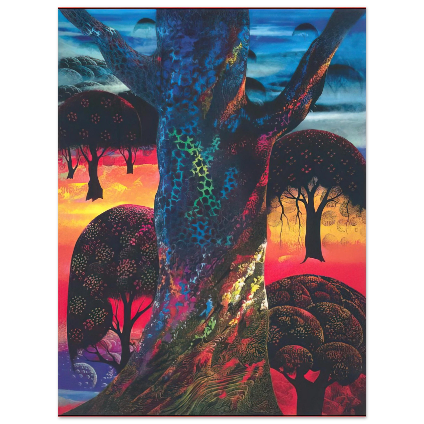 Eyvind Earle - Fire Magic 75x100 cm / 30x40inches Fine Art Poster