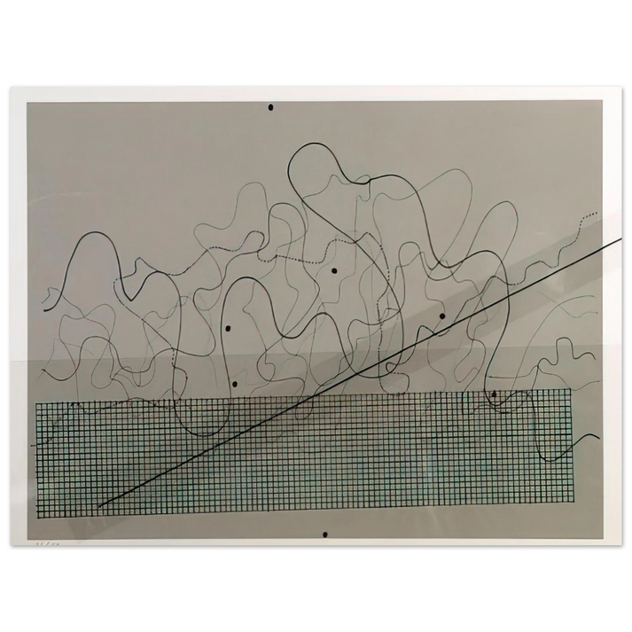 John Cage - Fontana Mix Dark Grey - 1981 75x100 cm / 30x40inches Fine Art Poster