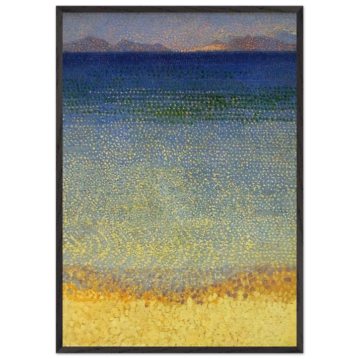 The Iles dOr The Iles dHyeres Var - Henri-Edmond Cross 70x100 cm / 28x40 inches Framed Art Print – Black Wooden Frame