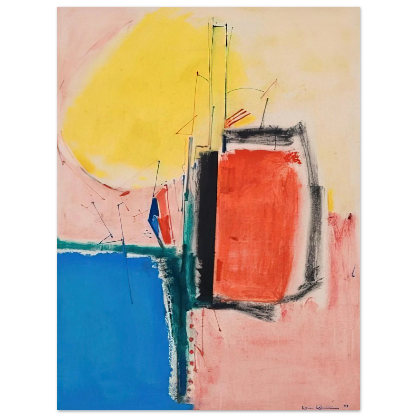 Hans Hofmann - Composition No. 1 75x100 cm / 30x40inches Fine Art Poster