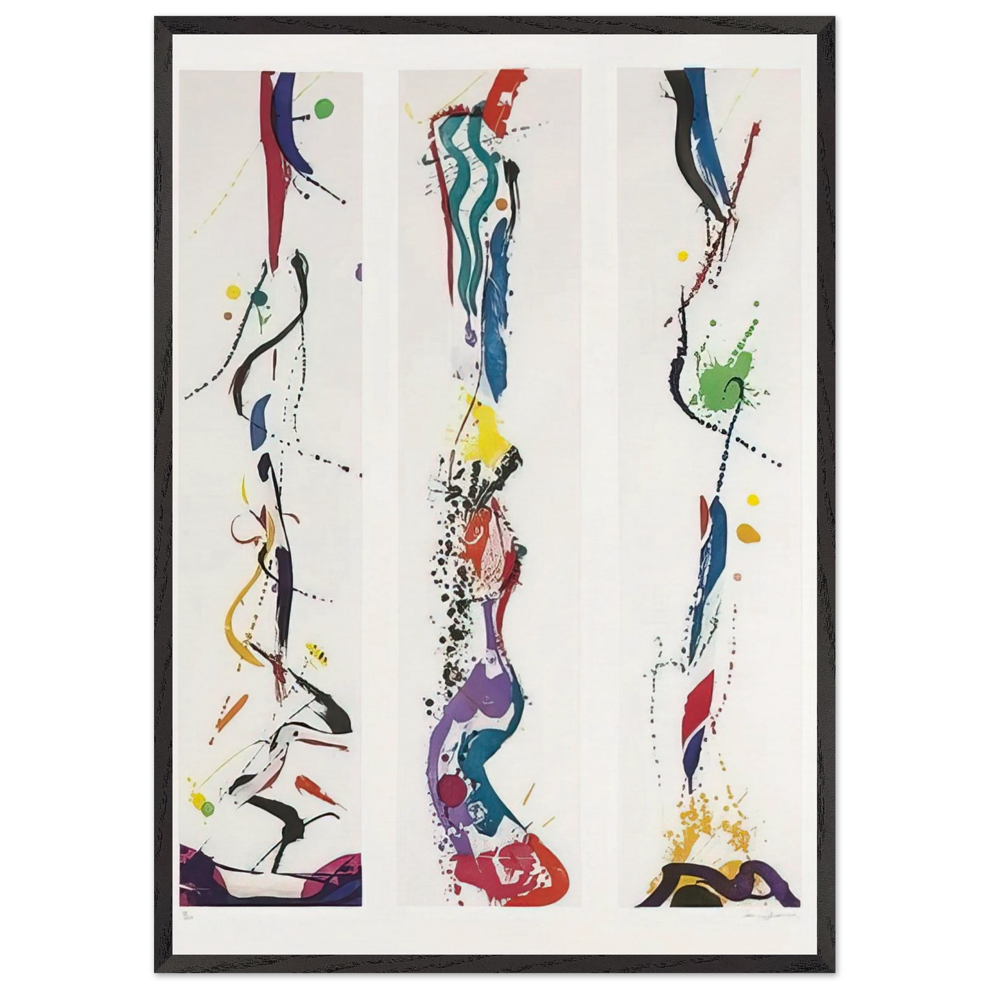 Untitled Lembark I92 - Sam Francis 70x100 cm / 28x40 inches Framed Art Print – Black Wooden Frame