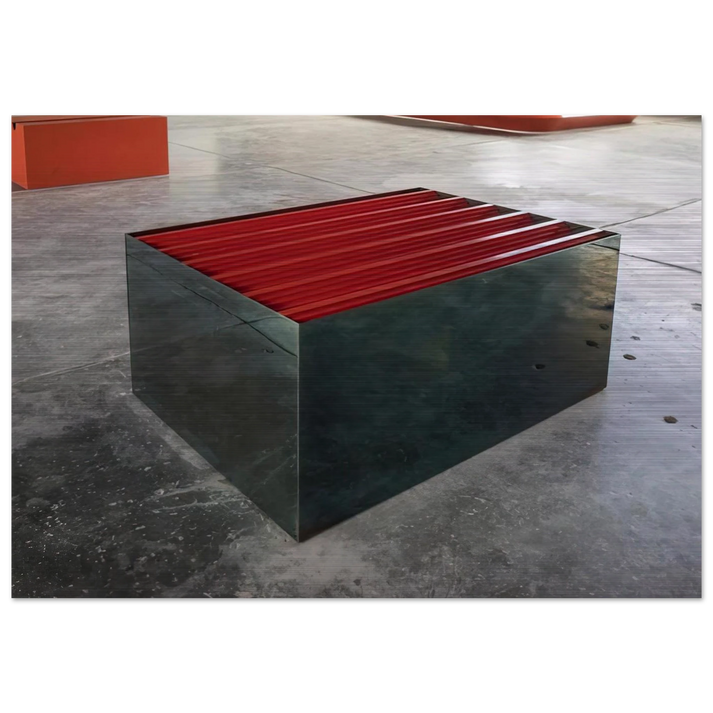 Untitled The Block - 1965 - Donald Judd Brushed Aluminum Print - 70x100 cm / 28x40 inches | Donald Judd Aluminum Print | Donald Judd Prints