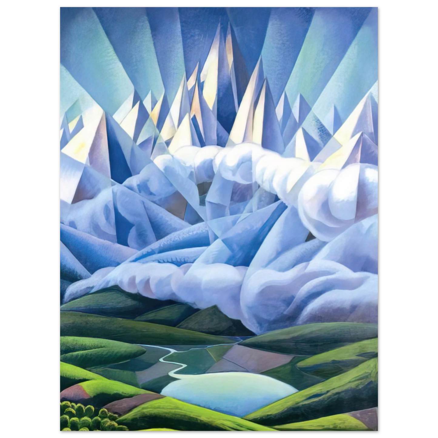 Gerardo Dottori - Forme ascenzionali o Forze ascenzionali - 1930 75x100 cm / 30x40inches Fine Art Poster