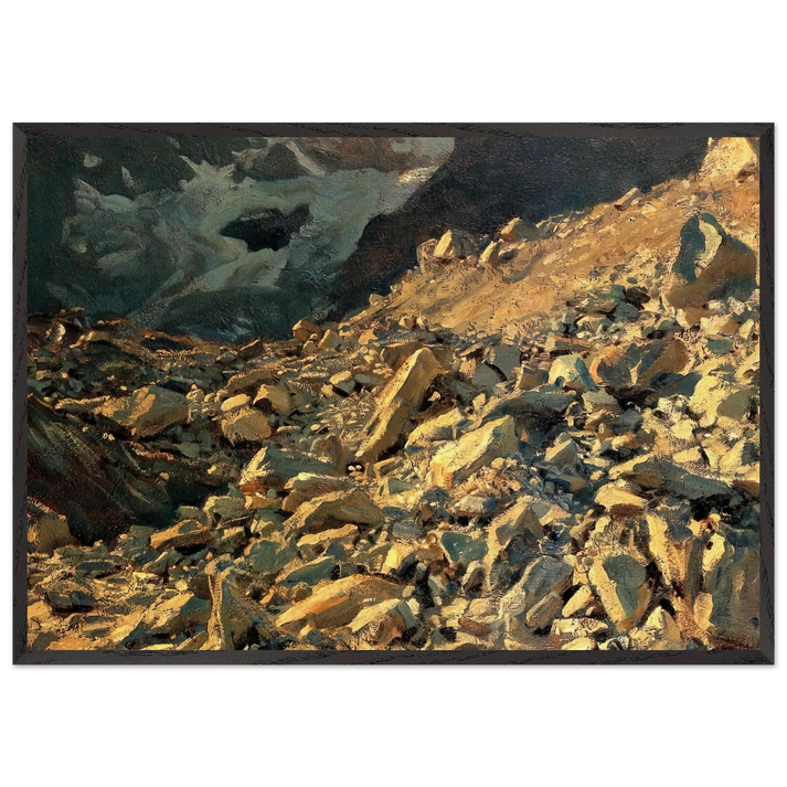Moraine - John Singer Sargent 70x100 cm / 28x40 inches Framed Art Print – Black Wooden Frame