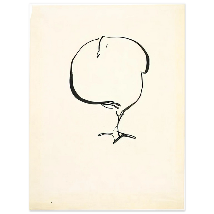 Josef Albers - STANDING BIRD FRONT VIEW 1917 75x100 cm / 30x40inches Fine Art Poster