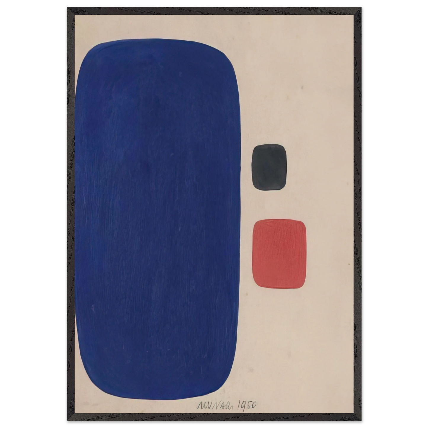 Composizione - 1950 - Bruno Munari 70x100 cm / 28x40 inches Framed Art Print – Black Wooden Frame