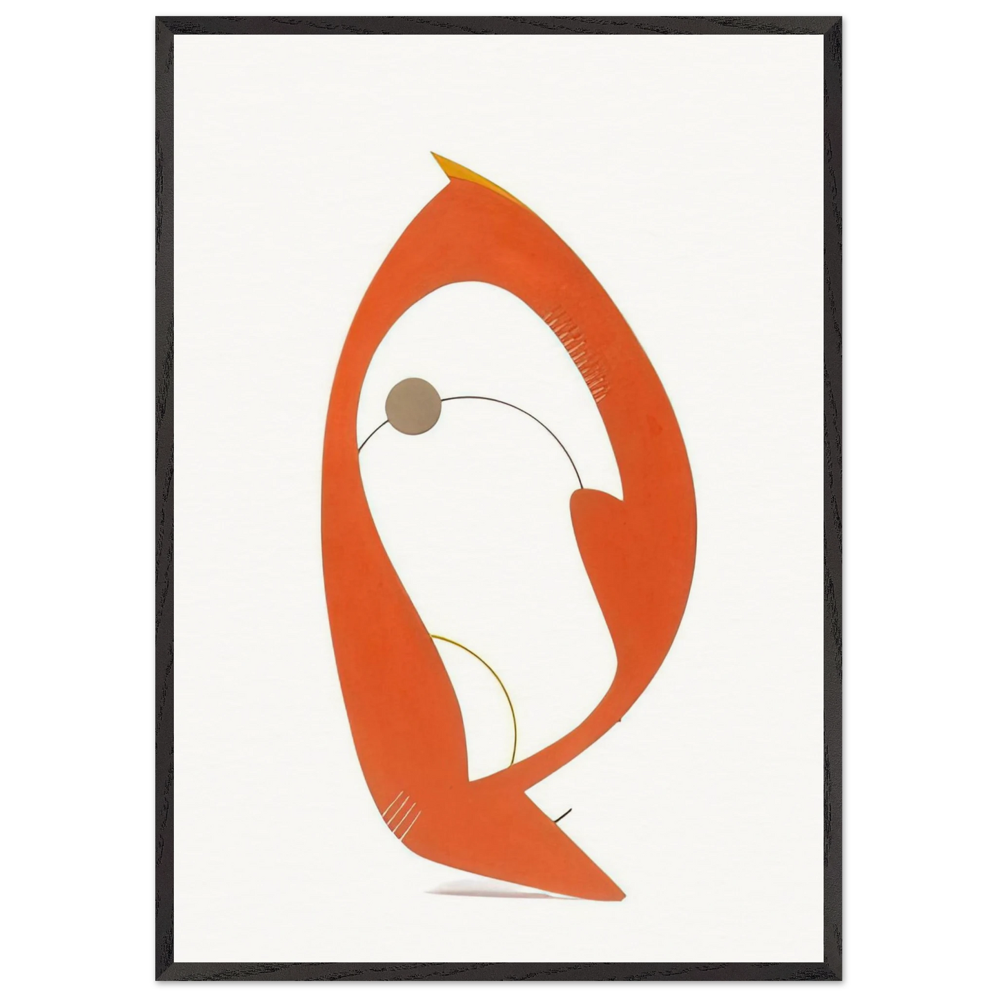 Composition - 1948 N2 - Gyula Kosice 70x100 cm / 28x40 inches Framed Art Print – Black Wooden Frame