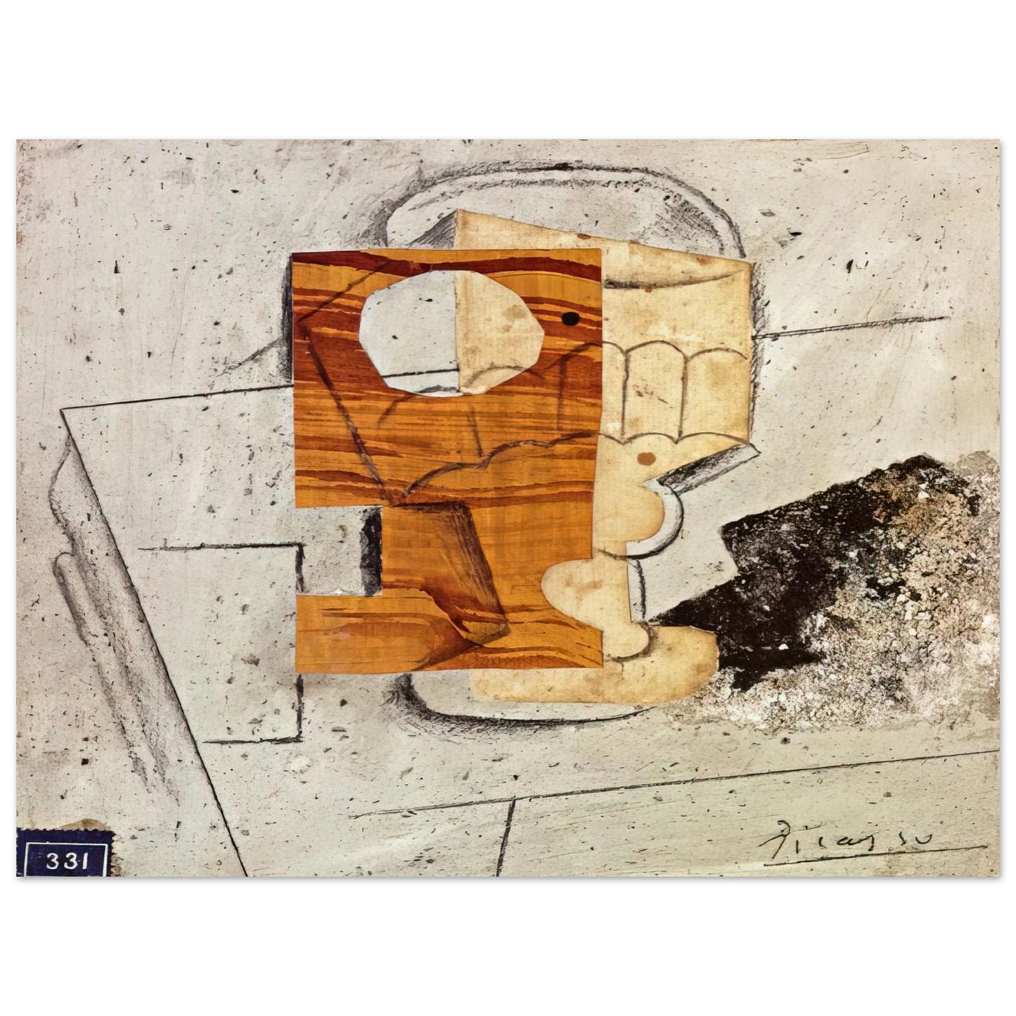 Pablo Picasso - Glass on a Table - 1914 75x100 cm / 30x40inches Fine Art Poster