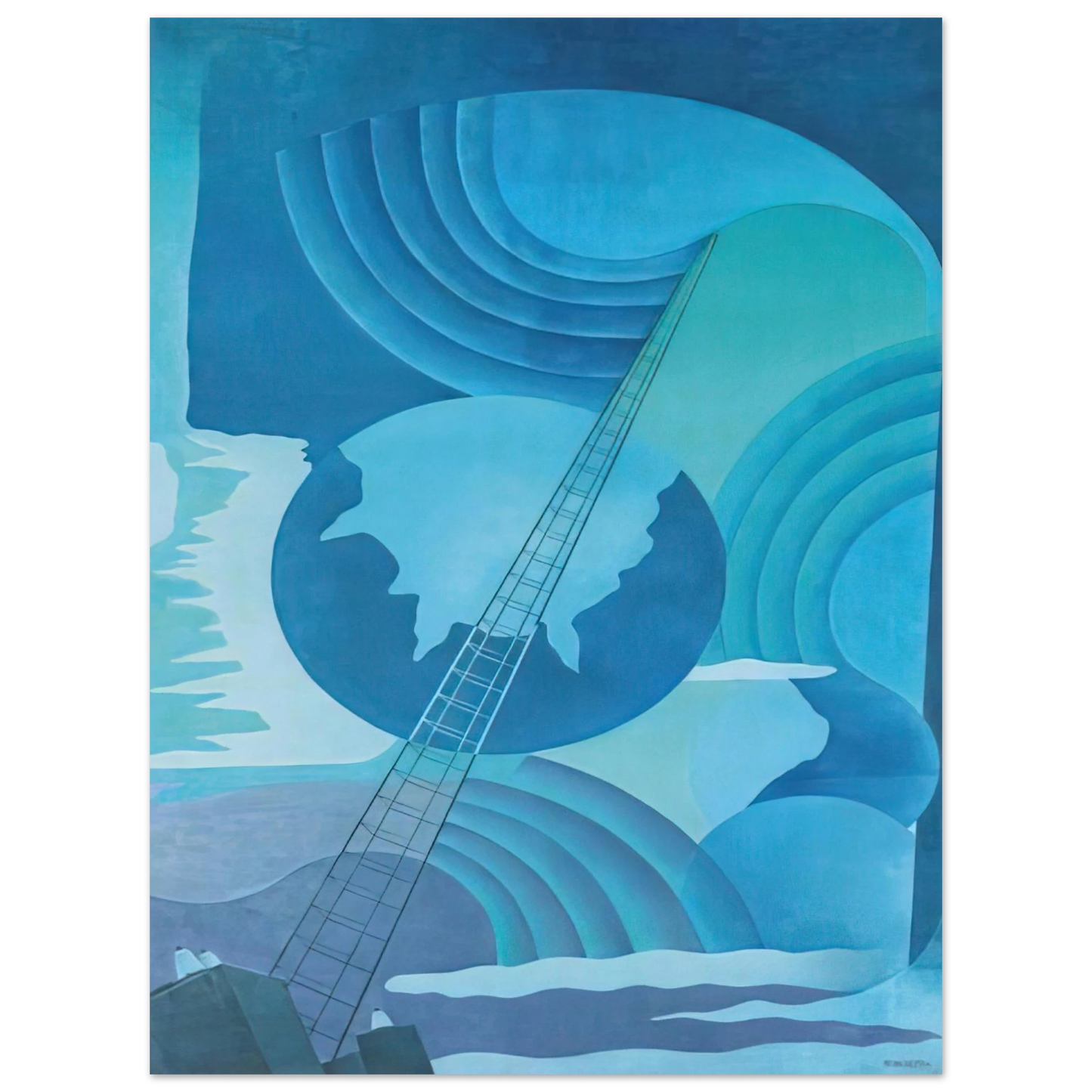 Benedetta Cappa - Synthesis of Radio Communications - 1933 - 1934 Palermo, Sicily, Italy 75x100 cm / 30x40inches Fine Art Poster
