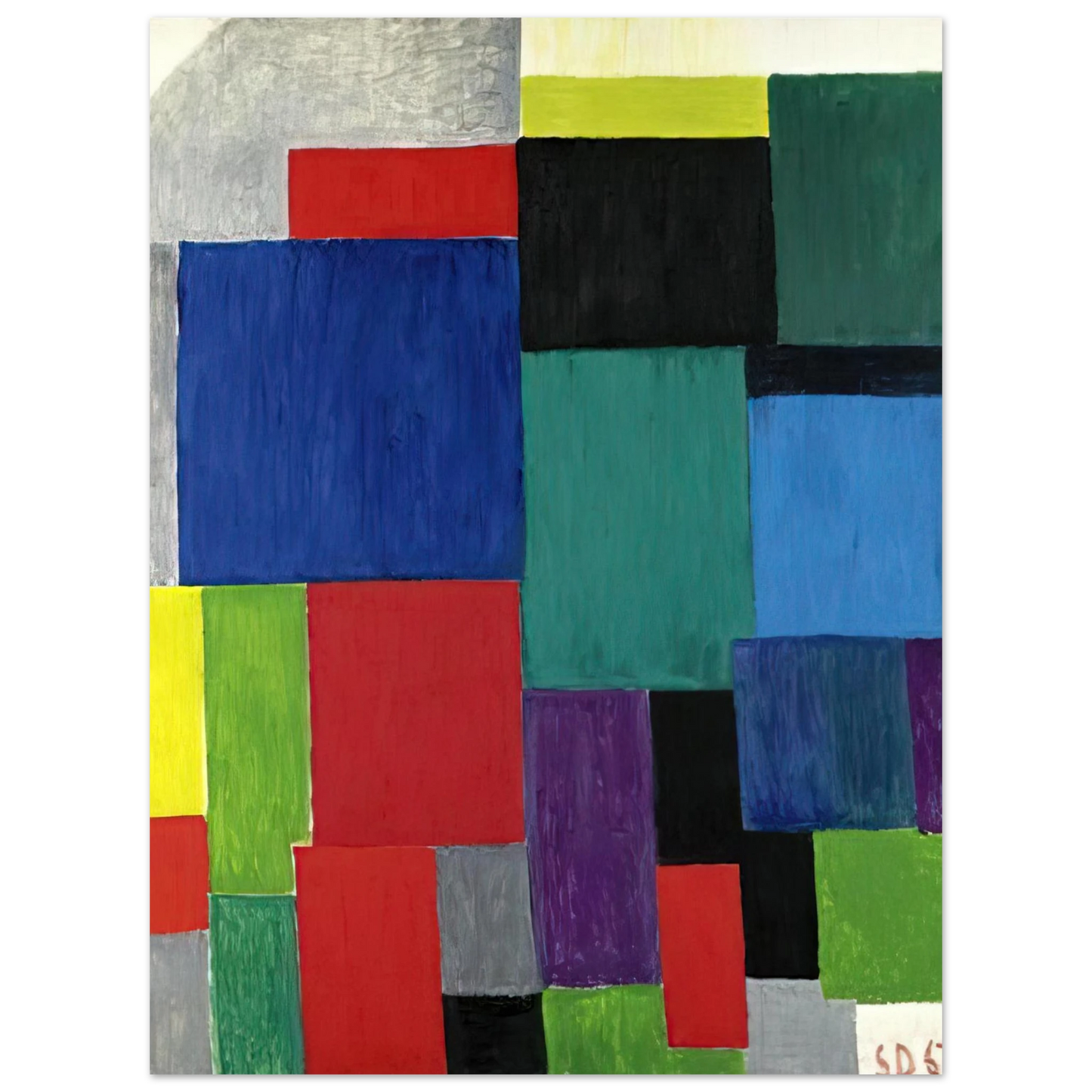 Sonia Delaunay - COLOR RHYTHM 1967 75x100 cm / 30x40inches Fine Art Poster
