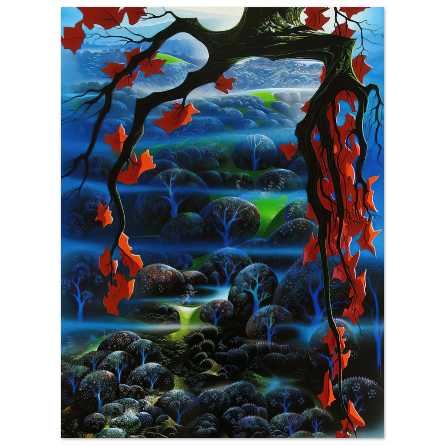 Eyvind Earle - Valley of Dreams 75x100 cm / 30x40inches Fine Art Poster